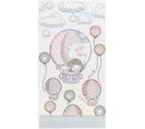 Tapis Enfant Montgolfières et Ballons Beige/rose 80x150