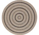 Tapis Rond Extérieur/intérieur Aspect Jute Beige/noir Ø 160