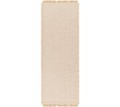 Tapis De Couloir Bohème En Jute Marron Clair/taupe 80x220