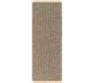 Tapis De Couloir Bohème En Jute Marron Clair/noir 80x220