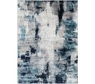 Tapis Abstrait Moderne Bleu/blanc/gris 80x150