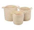 Panier set de 3 TAYEL naturel