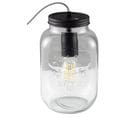 Lampe verre bocal H. 25,5 cm YORKSHIRE Transparent et noir