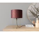 Lampe laiton et velours 46 cm TANNAZ Bordeaux