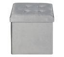 Pouf pliable H. 35 cm DIAMANT Gris