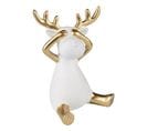 Statue cerf H12 cm OPI Blanc