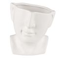 Vase visage H. 16 cm UMBERTO Blanc