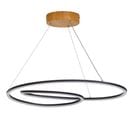 Suspension Led D. 59 cm CIRCLE LOOPING Noire