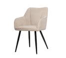 Chaise Repas Rio Beige Pieds Métal Noir - Beige