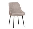 Chaise Bicolore Taupe/marron Pieds Métal Noir Milo - Taupe