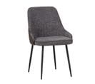 Chaise Bicolore Gris/anthracite Pieds Métal Noir Milo - Gris