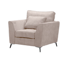 Fauteuil Isla Velours Côtelé Fjord Beige - Beige