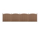 4 Pièces De Clôture Barrière Brise Vue Brise Vent Bois Composite Wpc Demi-cercle Arrondi 185 X 747