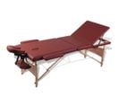 Table Pliable De Massage 3 Zones Avec Cadre En Bois Rouge 02_0001895