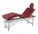 Table Pliable De Massage 4 Zones Avec Cadre En Inox Rouge 02_0001896