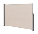 Brise-soleil Auvent Baldaquin Garde-vue Pare-soleil Métal Et Polyester 160 X 300 Cm Beige 03_000110