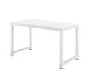 Bureau Réglable Poste De Travail Table Bois Mélaminé 120 Cm Blanc 03_0001162