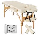 Table De Massage Pliante 2 Zones 7,5 Cm D’épaisseur Beige 2008132