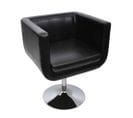 Fauteuil Siège Tabouret Lounge Club Design Moderne Réglable Noir