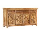 Buffet Bahut Armoire Console Meuble De Rangement Avec 4 Tiroirs 160 Cm Bois Massif De Manguier 4402