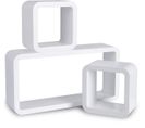 Lot De 3 Cubes Modèle Étagère Murale Blanc 19_0000431
