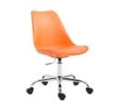 Chaise De Bureau Tabouret à Roulette Hauteur Réglable Orange Tabo10023
