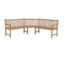 Banc De Jardin Meuble De Patio D'extérieur Terrasse D'angle De Jardin 185 X 185 X 90 Cm Bois