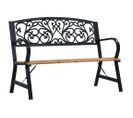 Banc De Jardin Meuble De Patio D'extérieur Terrasse 120 X 56 X 87 Cm Bois 02_0011192