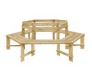 Banc De Jardin Meuble De Patio D'extérieur Terrasse 240 X 240 X 87 Cm Bois De Pin Imprégné 02_0011