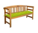 Banc De Jardin Meuble De Patio D'extérieur Terrasse Avec Coussin 157 Cm Bois D'acacia Massif 02_001