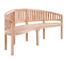 Banc De Jardin Meuble De Patio D'extérieur Terrasse En Forme De Banane 200 Cm Bois De Teck Solide