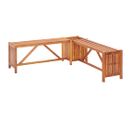 Banc De Jardin Meuble De Patio D'extérieur Terrasse Et Jardinière 117 X 117 X 40 Cm Bois Solide