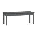 Banc De Jardin Meuble De Patio D'extérieur Terrasse 109 X 44 X 45 Cm Bois Massif De Pin Gris 02_001