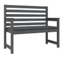 Banc De Jardin Meuble De Patio D'extérieur Terrasse Gris 109x48x91,5 Cm Bois Massif De Pin 02_00117