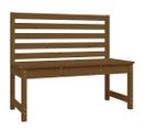 Banc De Jardin Meuble De Patio D'extérieur Terrasse 109 X 48 X 91,5 Cm Bois De Pin Massif Marron