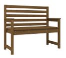 Banc De Jardin Meuble De Patio D'extérieur Terrasse 109 X 48 X 91,5 Cm Bois De Pin Massif Marron