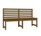 Banc De Jardin Meuble De Patio D'extérieur Terrasse 157,5 X 48 X 91,5 Cm Bois De Pin Massif Marron