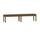 Banc De Jardin Meuble De Patio D'extérieur Terrasse à 2 Places 203,5 X 44 X 45cm Bois De Pin Marron