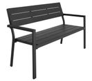 Banc De Jardin Pour 2 Personnes Utilisation En Extérieur Aluminium 129 Cm Gris 08_0000248