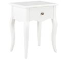 Table De Nuit Chevet Commode Armoire Meuble Chambre Blanc 40 X 30 X 50 Cm Bois De Pin Massif 140212