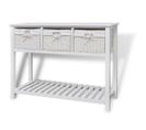 Console Meuble De Rangement De Rangement Blanc 4402304