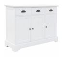 Buffet Bahut Armoire Console Meuble De Rangement Avec 3 Portes Mdf Et Bois De Pin 105 Cm 4402117