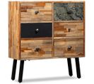 Buffet Bahut Armoire Console Meuble De Rangement Latérale Avec 6 Tiroirs Teck Massif De Récupératio