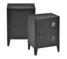 Lot De 2 Tables De Chevet 57 X 40 X 30 Cm Noir