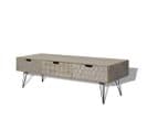 Meuble Télé Buffet TV Télévision Design Pratique Avec 3 Tiroirs 120 Cm Gris 2502098