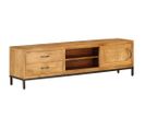 Meuble Télé Buffet TV Télévision Design Pratique Bois De Manguier Massif 140 Cm 2502143