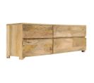 Meuble Télé Buffet TV Télévision Design Pratique Bois Massif De Manguier 120 Cm 2502171