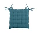 Galette De Chaise Unie En 16 Points - 40x40 Cm - Turquoise