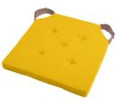 Coussin De Chaise Bicolore - 38x38 Cm - Jaune Moutarde