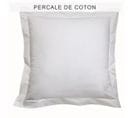 Taie D'oreiller Percale Coton Tertio®  Blanc -63 X 63 Avec Volant